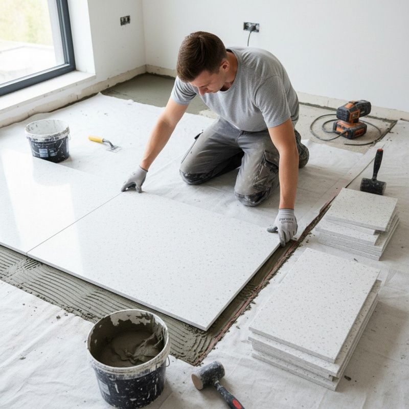 Terrazzo Tile Installation